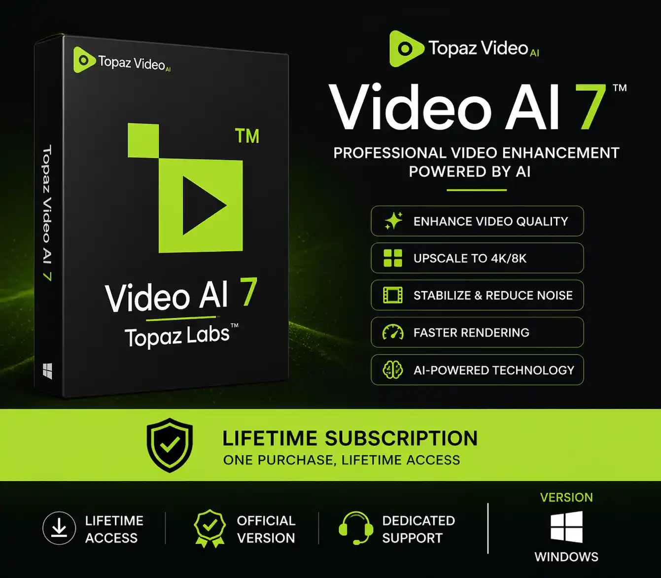 Topaz Video AI 7 Lifetime License Key for Windows Topaz Video AI 7 Lifetime License Key for Windows