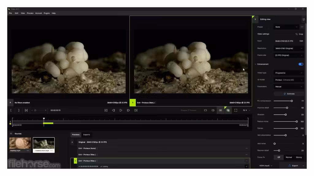 Topaz Video AI 7 interface